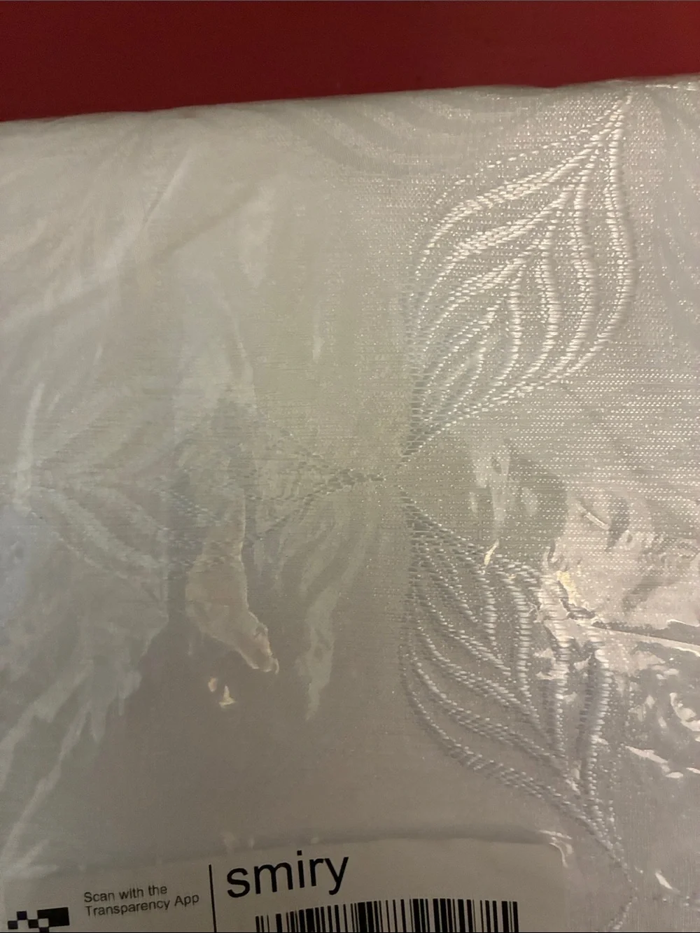 Smiry White Waterproof Jacquard Leaf Tablecloth